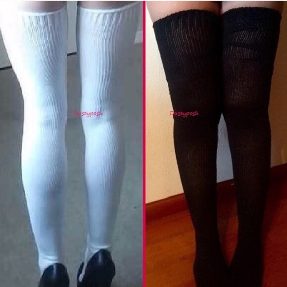 American Apparel Long Thigh Hight Socks Over The Knee Vintage Deadstock Y2K Boot - Picture 3 of 5
